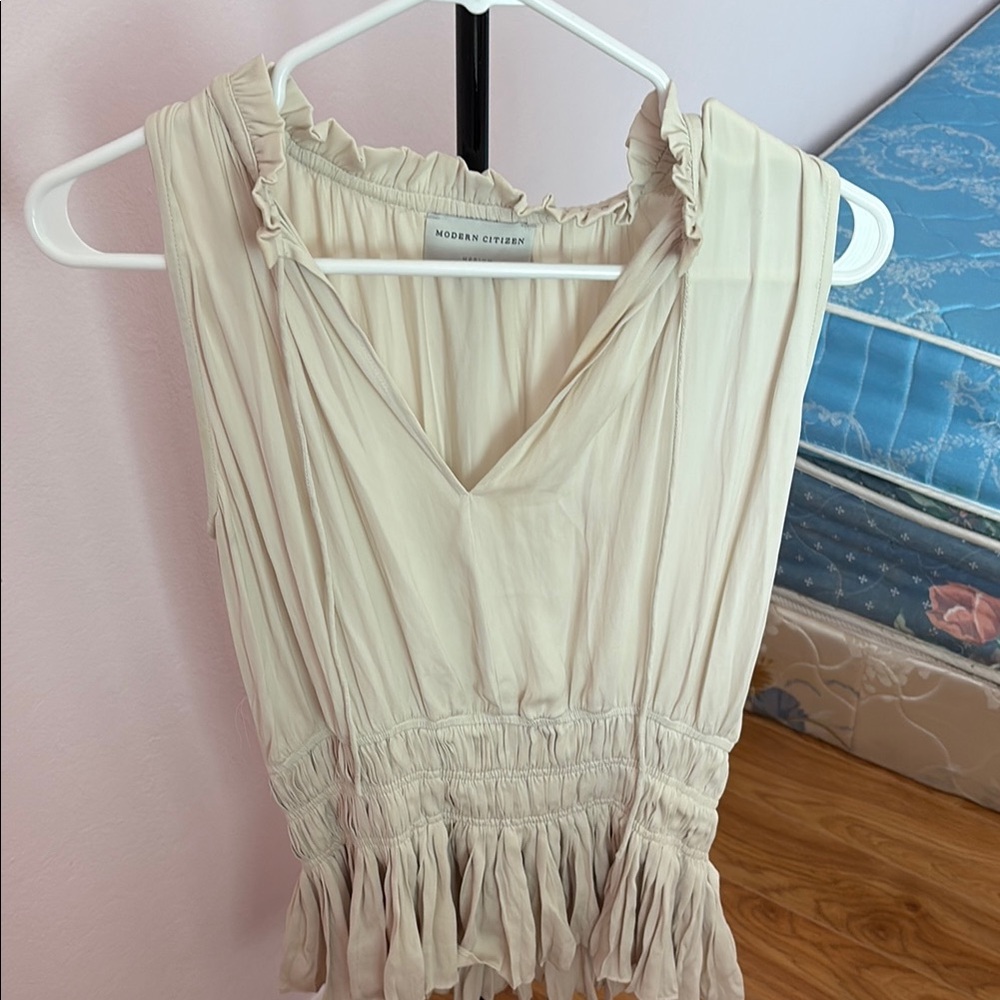 Modern Citizen Cream Ruched tank top